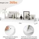 Picture Ledge Shelf, 24 inch Floating Shelves, 4.3in Deep, 2 Pack, 24 inch, Set of 2