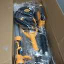 GEVEELIFE Drywall Sander, 880W Popcorn Ceiling Removal Tool, Drywall Sander with Vacuum Dust Collector, 5 Variable Speed 1000-2100RPM, LED Light, Foldable & Extendable Handle, 12 Sanding Discs (Orange)