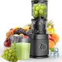Juicer Machines, 150W Cold Press Juicer with Wide Chute, Slow Masticating Juicers, High Juice Yield for Leafy Greens, Fruits & Vegetables, Easy to Clean