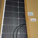100W 12V Flexible Solar Panel 9BB Monocrystalline Cell 12 Volt Semi-Flexible for Marine RV Trailer Boat Cabin Van Car Uneven Surfaces 12V Battery Charge