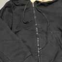 Yeokou Women's Casual Full Zip Up Sherpa Lined Hoodie Sweatshirt Jacket Coat (Medium, Black)