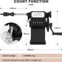 Manual Coil Winding Machine 1/16"- 1/2" Hand Coil Winder with Counter for Spirals, Motor Coil, Guitar Pickup Coils
