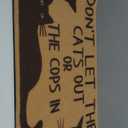 Indoor Welcome Mat, Door Mats Indoor Entrance Traps Sand and Dirt Well Fabric Dont Let The Cats Out or The Cops in (30"X18")
