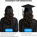 3 x Graduation Cap Headband Anti-Fall Firm Hairband with Adhesive Felt, Secures Your Grad Cap & Hairstyle in Place, Essential Hat Accessory for Graduates, Students, Girls 1 Pack