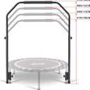Newan Rebounder Handle Bar Accessory for 40" Round Fitness Trampolines, Cushy Foam Handles,Only Applicable to the Foot Tube Between 2.5CM/0.98IN Diameter(Trampoline Not Included)