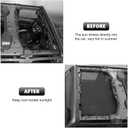 RT-TCZ Sunshade Mesh Top Cover Roof UV Sun Protection for Jeep Wrangler JLU & Gladiator JT 4 Door 2018-2025,Black