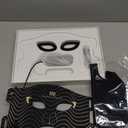 INIA Red Light Therapy Mask for Face  4 Light Modes with 850nm NIR, Red & Blue LED Light Therapy, 2600mAh Rechargeable LED Face Mask for Radiant Glow at Home, Black