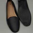 BABUDOG Womens Flats with Synthetic Leather,Classic Black and White Flats Shoes,Dress Shoes for Women(Black.US8)