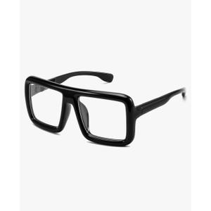 FEISEDY Square Oversized Blue Light Glasses Thick Fake Eyewear Frame for Women Men Nerd Glasses Costume Accessories B0241