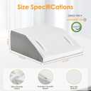Ruqmuis Leg Elevation Pillow for After Surgery, 8inch Foam Leg Elevating Pillow for Swelling and Blood Circulation, Leg Wedge Pillow for Sleeping, Knee Pillow for Knee Hip Ankle Pain Relief, White