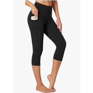 Heathyoga Capri Leggings for Women High Waisted Capri Leggings with Pockets for Women Tummy Control Yoga Pants Women Large