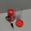 Mueller Smoothie Blender for Smoothies - Personal Blender for Shakes, Frozen Drinks, Baby Food & More, 15oz Travel Cup and Lid, Durable Stainless Steel Blades for Powerful Blending Performance, Red