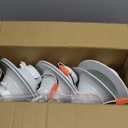 6 Pack 5/6 Inch 5CCT LED Recessed Lighting Retrofit, 2700K/3000K/4000K/5000K/6500K Selectable, Dimmable Can Lights with Baffle Trim, 12W=150W, High Brightness 1000LM, IC& Wet Rated, ETL&FCC Certified