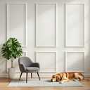 6 Set Peel and Stick molding ，Pre-Made Accent Molding, Wainscoting Panel for Interior Wall ，Waterproof Pre-Cut DIY Home Decor Trim （54 x 24 in）