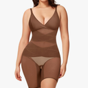 KUMAYES Shapewear Bodysuit for Women - Tummy Control Butt Lifter Fajas Body Shaper V-Neck Body suit Waist Trainer,XL