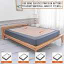 Twin Six Premium Bed Box Spring Cover, Update Bed Skirt, Mattress Protector Encasement,Queen/Split Queen, Grey