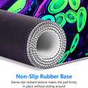 Octopus Desk Mat Gaming Mouse Pad Neon Cthulhu Monster Cool XL Mouse Pad Large Mousepad Extended Laptop Keyboard Mat Gaming Desk Pad Mouse Mat Office Computer Keyboard Laptop Home 31.5"x11.8"