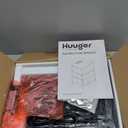 Huuger Night Stand with Charger Station and LED Lights, 2 Drawer Nightstand, Bed Side Table with Open Shelf, End Table, Fabric Dresser for Bedroom, Black (11.8"D x 15.7"W x 23.6"H2 Drawers)