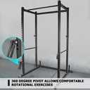 A2ZCARE Power Rack Mounted Landmine Attachment, T Bar Row Landmine Base, Fit 2-inch Olympic Row Bar, Compatible with 3x2 & 3x3 inch Power Cage