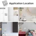 Double Light Switch Cover Metal Wall Plates Toggle Switch Plate Covers 2 Gang Stainless Steel Switch Faceplate, 4-Pack