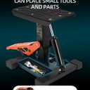 Dirt Bike Stand with Tool Trays, 660Lbs Capacity with Damping Widen Motorcycle Stand Lift Jack Hydraulic Heavy Duty for Repair and Maintainance Dirtbike Pit Motocross Mini Bike