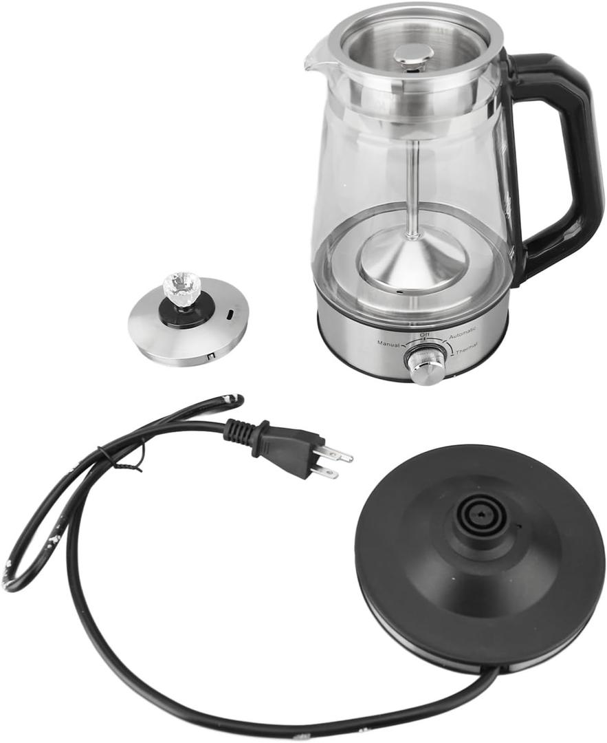 Glass Electric Tea Kettle, Unique Steam Spraying Function, Premium Heat Preservation for Brewing Tea