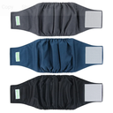 Wegreeco Washable Male Dog Belly Band (Stylish Pattern) - Pack of 3 - Washable Male Dog Belly Wrap, Dog Diapers Male (Black, Charcoal, Navy, Large)