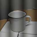 YOUKE OLA 24 Pack Sublimation Blanks Enamel Mug Camping Outdoor Coffee Travel Metal Mug with Silver Rim for Heat Transfer DIY Gift White 12oz