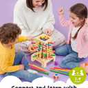 Montessori Wooden Board Game, 36 Colorful Sticks Board Games for Kids 4-6, Fine Motor Skills Toy Math Learning Montessori Toys for 3 4 5 6 Year Olds, Wooden Stick Game Family Games, Gift Boys Girls
