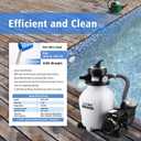 CIPU 12-inch Sand Filter Pump System Handy 4-Way Valve for Above Ground Swimming Pools with Prefilter Pool Pump 115V 6-Foot Cord to Easy Installation SFPS12501