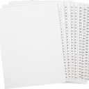 Yeaqee 1-200 Tab Dividers, Numbered Dividers, Un-Punched, Letter Size, White