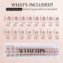 BTArtboxnails French Gel Nail Tips - French Tip Press on Nails Brown Extra Short Almond XCOATTIPS for Nail Extensions
