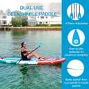 niphean Sup Paddle, Adjustable Paddle Board Paddles, Lightweight Kayak Paddle, Detachable Stand Up Paddle Board Accessories Oars with Aluminum Alloy Shaft and Fiberglass Blade