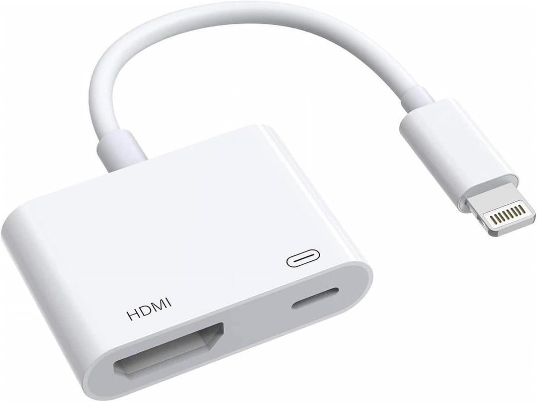 [Apple MFi Certified] Apple Lightning to HDMI Adapter for iPhone to TV, 1080P Digital AV Adapter 4K Sync Screen Connector Cable Compatible for iPhone 14 13 12 11 XS XR X 8 to HDTV Projector Monitor