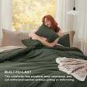 Bedsure Oversized King Comforter Set, Dark Green Soft Prewashed Bedding for All Seasons, 3 Pieces GentleSoft Bed Set, 1 Lightweight Comforter (120"x98") and 2 Pillowcases (20"x36")