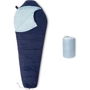 Amazon Basics Sleeping Bags for Adults, Camping Essentials, 3 Season Warm & Cool Weather, 1 Person