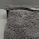 LOCHAS Luxury Bathroom Rug Shaggy Bath Mat 24 x 60 Inch, Washable Non Slip Bath Rugs for Bathroom Shower, Soft Plush Chenille Absorbent Carpets Mats, Gray
