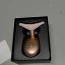 7 Color Face and Neck Massager Light Therapy, Red Light Based Facial Massager for Skin Care, Firming, Smoothing (Rose Golden)