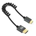 8K Down Angle Micro HDTV to HDTV Cable 8K@60Hz 48Gbps for Camera/Camcorder(3FT)