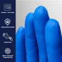 Adenna HERO Disposable Latex Gloves - 14 Mil, NFPA-Approved Heavy Duty Glove with 12" Extended Cuff & Micro-Textured Grip, Exam Grade, Powder Free, Pack of 50, Large, Blue (L)