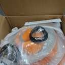 Industrial Pendant Lamp 14'' Nordic Ceiling Pendant Lighting, 3-Layer Metal Shade Design, Vintage Hanging Light Flush Chandelier for Kitchen Island, Dining Table Living Room Hallway(Orange)