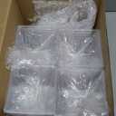 Zubebe 100 Pack 8 Oz Square Plastic Cups, Appetizer Dessert Cups Clear Plastic Disposable Small Tumbler for Ice Cream, Fruit Puddings, Desserts, Appetizers Wedding Party Catering Supplies