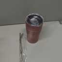 And so the Adventure Begins Tumbler for Graduation, New Job Coffee Travel Mug - Vacuum Insulated Stainless Steel Cup with Straw for Going Away Gifts (Rose Gold)