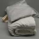 WRENSONGE Queen Comforter Set - 7 Pieces White Soft Bed in a Bag Queen with Fitted Sheet, Flat Sheet, 2 Pillow Shams, and 2 Pillowcases- Warm Bedding Sets for All Season