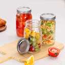 Esrentle 16 Pack 8 oz Mason Jars with Regular Airtight Lids - Glass Canning Jars 8 oz, Mini Mason Jars for Jam, Jelly, Honey, Overnight Oats, Party Favors, Shower Favor, Separable Lids