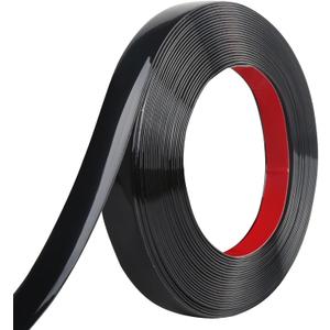 Peel and Stick Molding Trim Waterproof Mirror Tape Border Flexible Wall Trim Molding Self Adhesive for Home Decoration Wall Protection(32.8 Ft) (Black)