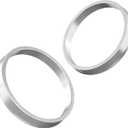 STANCEMAGIC Hubcentric Rings (Pack of 4) - 54.1mm ID to 73.1mm OD - Silver Aluminum Hubrings - Only Fits 54.1mm Vehicle Hubs and 73.1mm Wheel Centerbore - Compatible with Scion Mazda Toyota