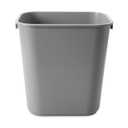 Rubbermaid Commercial Products Deskside Wastebasket/Trash Can, 3.25-Gallon/13-Quart, Gray, Plastic, for Bedroom/Bathroom/Office, Fits Under Desk/Sink/Cabinet