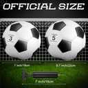HyDren 12 Packs Soccer Ball with Pump Official Size Soccer Ball for Indoor Outside Training Practice Sport Gift Charity Donation Back to School(Size 3,Black, White)