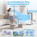 Portable Air Conditioners,3-in-1 Evaporative Cooling Fans that Blow Cold Air, 4 Modes 3 Speeds, 120Oscillation, LED Display, 12H Timer, Windowless Portable AC w/ 8L Tank & Remote for Home Bedroom